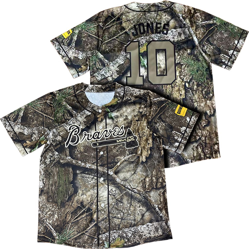 #10 Chipper Jones Jersey Shirt Atlanta Braves Hunting And Fishing Night 2026 Baseball Jersey