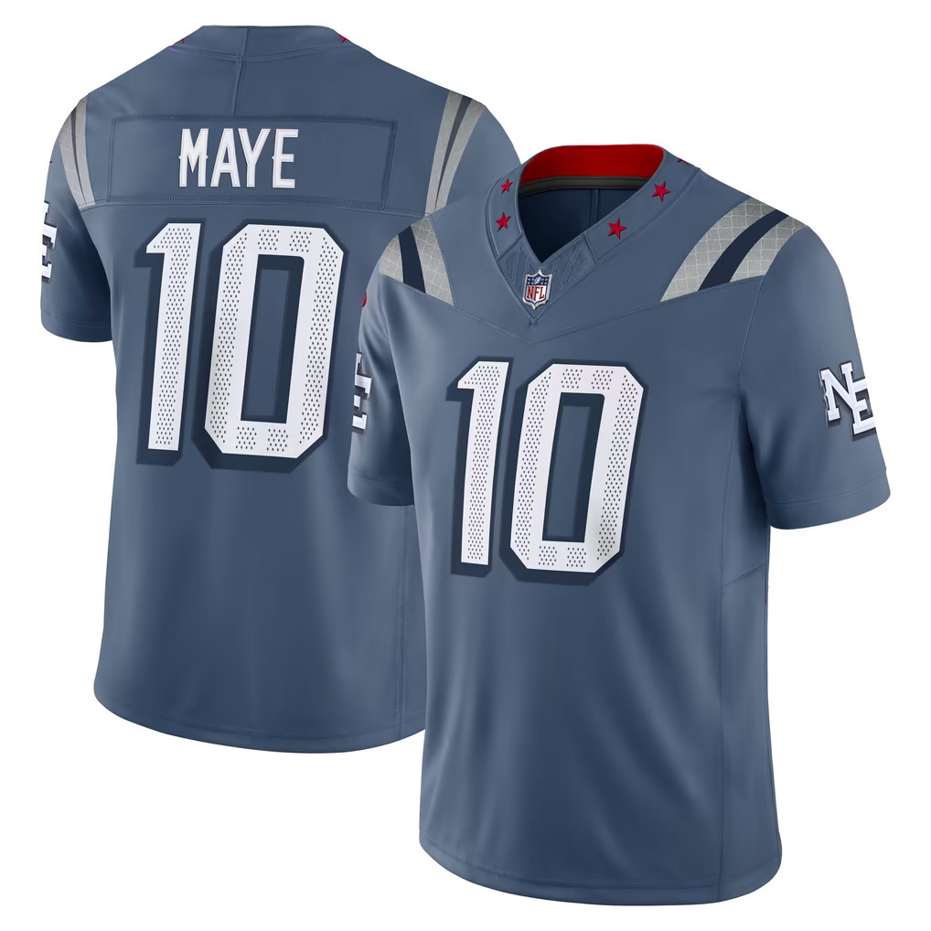 #10 Drake Maye Jersey Shirt New England Patriots Merch 2026 NFL Rivalries Jersey Gift For Fans