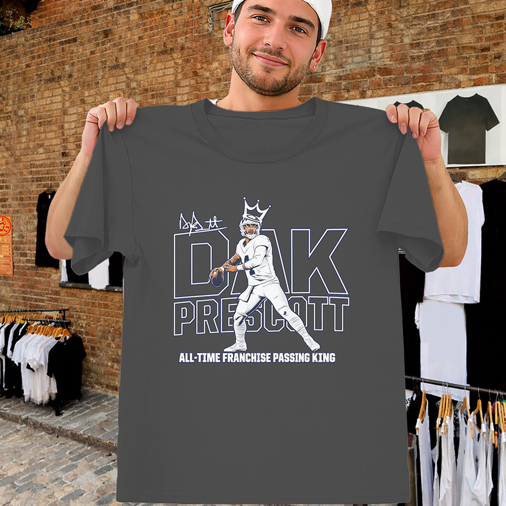 Dak Prescott Shirt Dallas Cowboys All-Time Passing King Tee Dak Prescott Merch Football Gifts 1 - Unicasport Dak Prescott Shirt Dallas Cowboys All-Time Passing King Tee Dak Prescott Merch Football Gifts