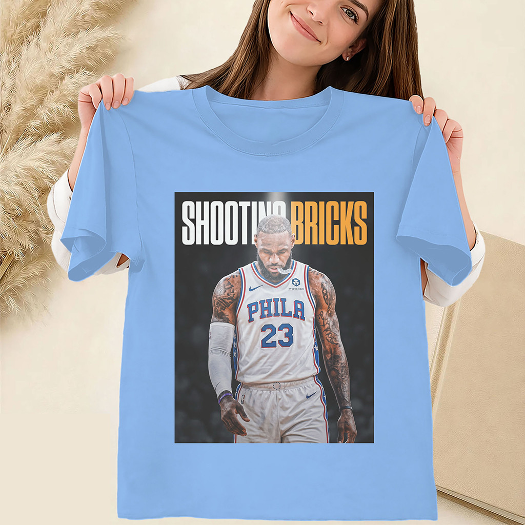 LeBron Bricks Shirt Shooting Bricks Open Run Basketball Meme Tee LeBron James Merch Fan Gifts 1 - Unicasport LeBron Bricks Shirt Shooting Bricks Open Run Basketball Meme Tee LeBron James Merch Fan Gifts