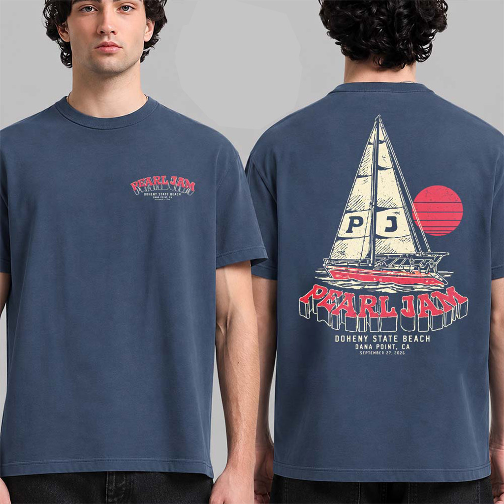 Pearl Jam Ohana Festival 2026 Merch Event Sailboat T-Shirt Best Gifts For Music Lovers 1 - Unicasport Pearl Jam Ohana Festival 2026 Merch Event Sailboat T-Shirt Best Gifts For Music Lovers