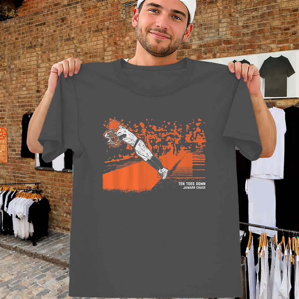 Ten Toes Down Shirt Ja'Marr Chase Cincinnati Bengals Merch Gift For Football Lovers 1 - Unicasport Ten Toes Down Shirt Ja'Marr Chase Cincinnati Bengals Merch Gift For Football Lovers