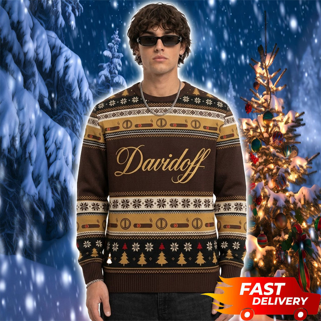 Davidoff Cigar Luxury Smoke 2026 Christmas Ugly Sweater Xmas Gift Ideas For Husband