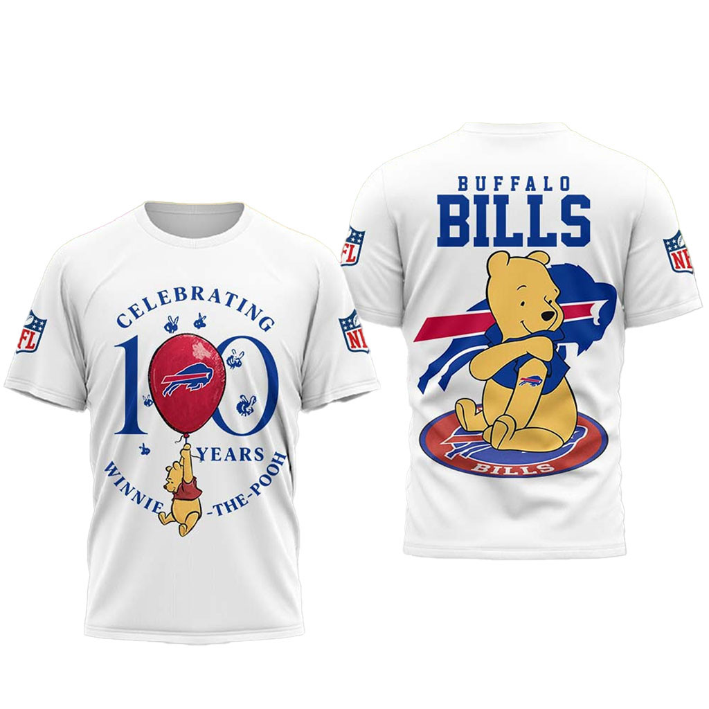 Buffalo Bills x Winnie The Pooh 100th Anniversary Shirt Bills Merch Gifts For Football Fan 1 - Unicasport Buffalo Bills x Winnie The Pooh 100th Anniversary Shirt Bills Merch Gifts For Football Fan