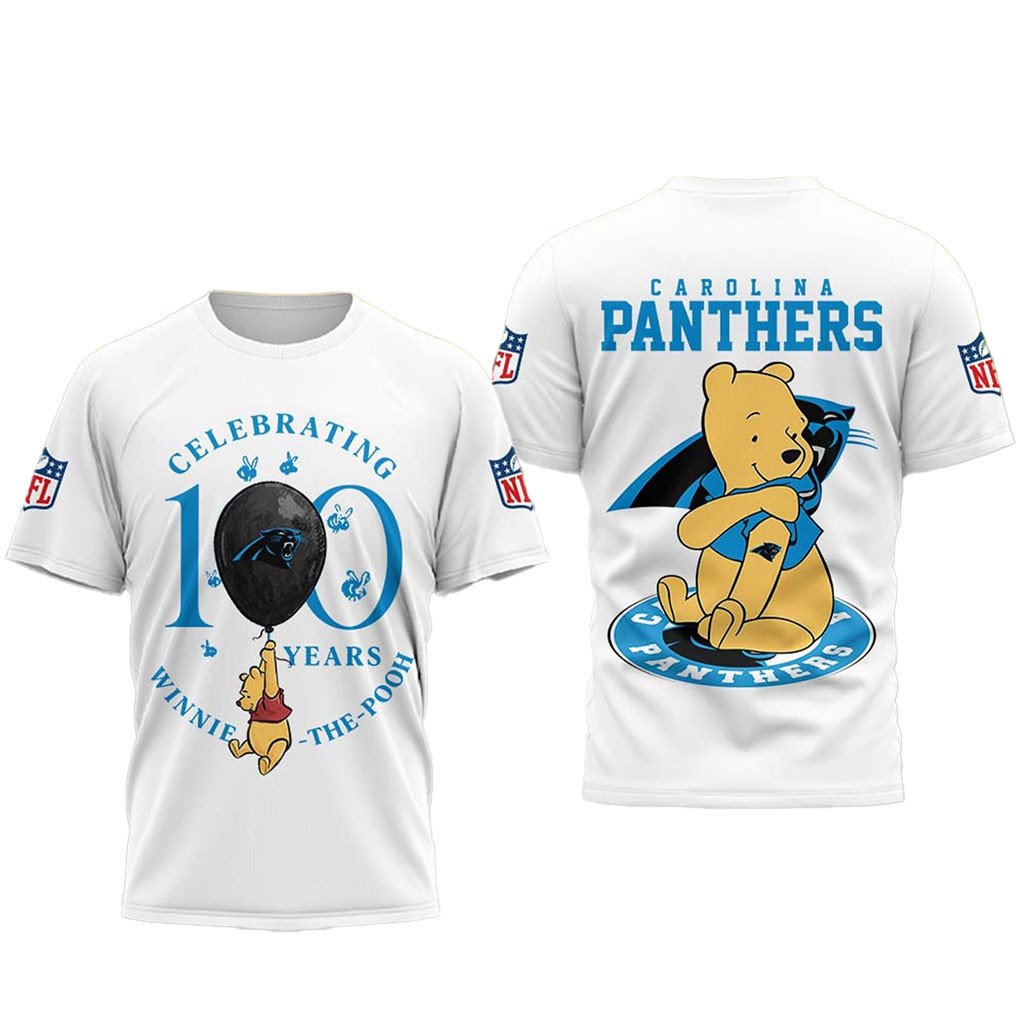 Carolina Panthers x Winnie The Pooh 100th Anniversary Shirt Panthers Merch Gifts For Fans 1 - Unicasport Carolina Panthers x Winnie The Pooh 100th Anniversary Shirt Panthers Merch Gifts For Fans