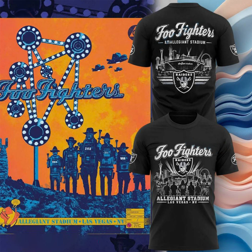 Foo Fighters Las Vegas Concert Allegiant Stadium Raiders Rock Band T-Shirt Foo Fighters Merch 1 - Unicasport Foo Fighters Las Vegas Concert Allegiant Stadium Raiders Rock Band T-Shirt Foo Fighters Merch