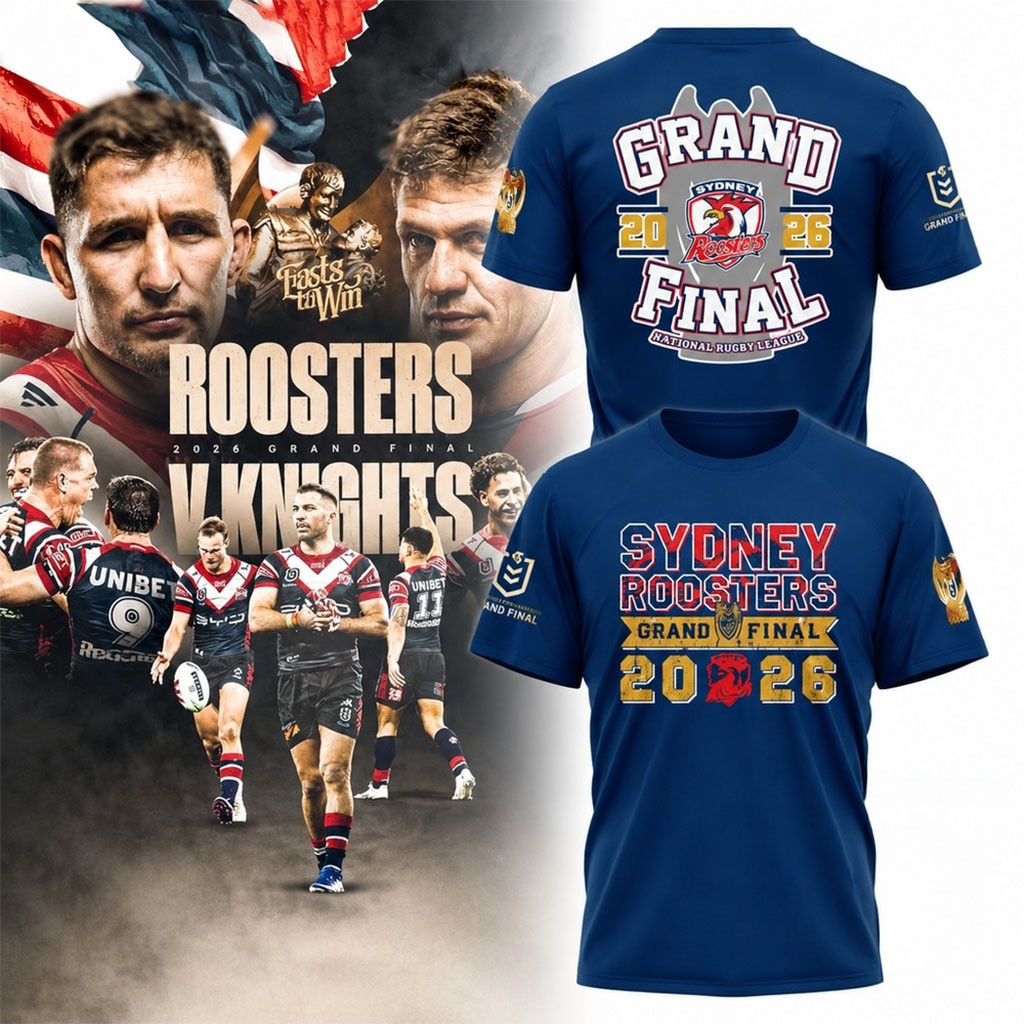 Sydney Roosters 2026 Grand Final NRL Shirt Sydney Roosters Merch Rugby League Gear Fan Gift 1 - Unicasport Sydney Roosters 2026 Grand Final NRL Shirt Sydney Roosters Merch Rugby League Gear Fan Gift
