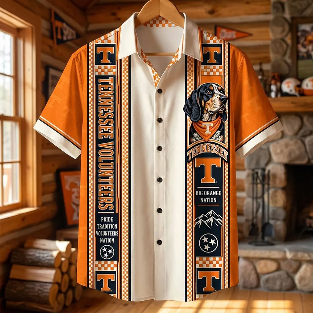 Tennessee Volunteers Orange Hawaiian Shirt Pride Tradition Volunteers Nation Apparel Fan Gear 1 - Unicasport Tennessee Volunteers Orange Hawaiian Shirt Pride Tradition Volunteers Nation Apparel Fan Gear