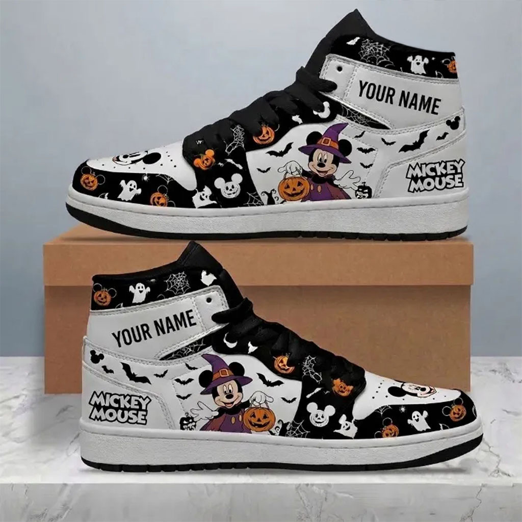 Personalized Mickey Halloween High-Top Shoes Disney Halloween Sneakers Gifts For Friends 1 - Unicasport Personalized Mickey Halloween High-Top Shoes Disney Halloween Sneakers Gifts For Friends