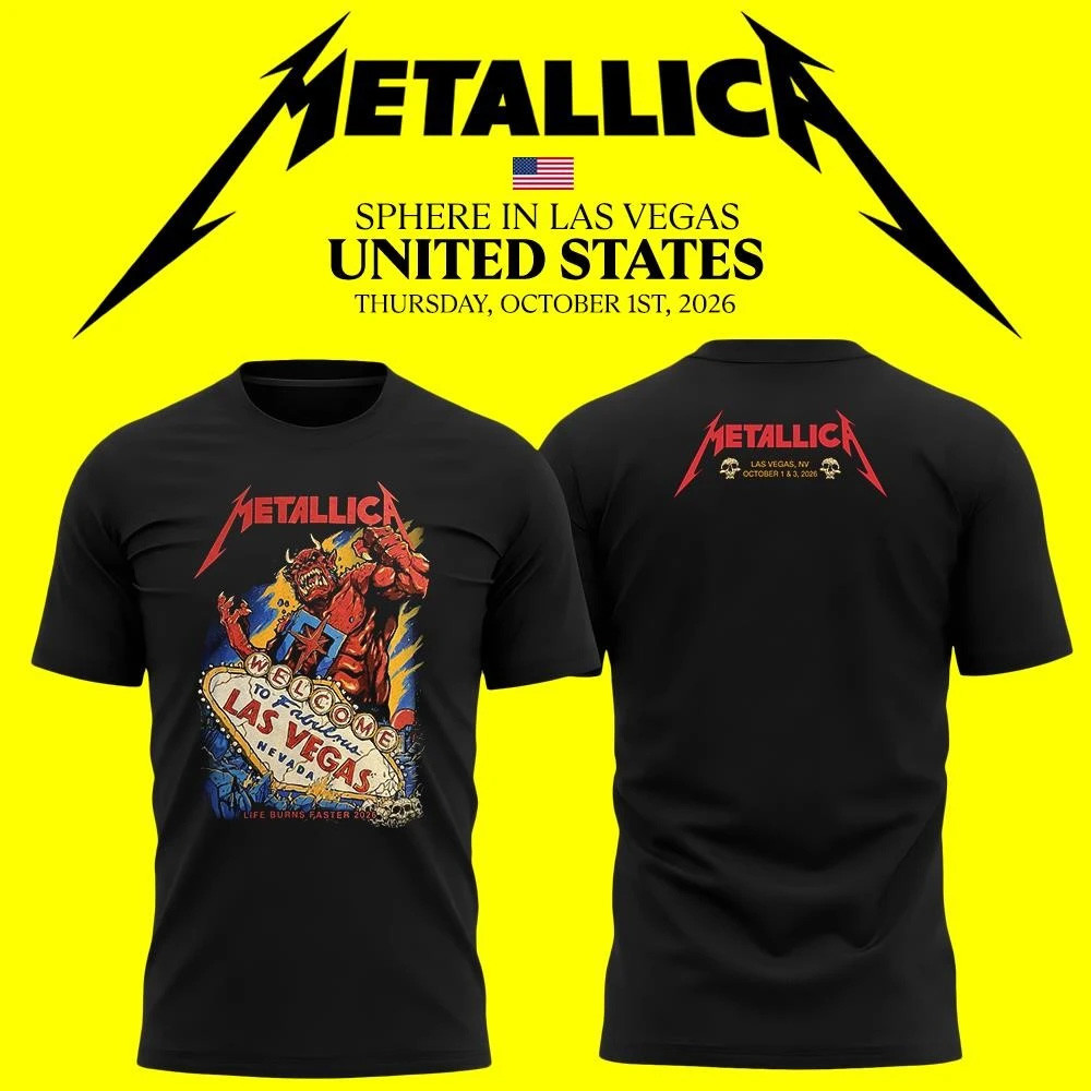 Metallica Sphere Las Vegas NV Life Burns Faster October 1 And 3 2026 T-Shirt Metallica Merch 1 - Unicasport Metallica Sphere Las Vegas NV Life Burns Faster October 1 And 3 2026 T-Shirt Metallica Merch