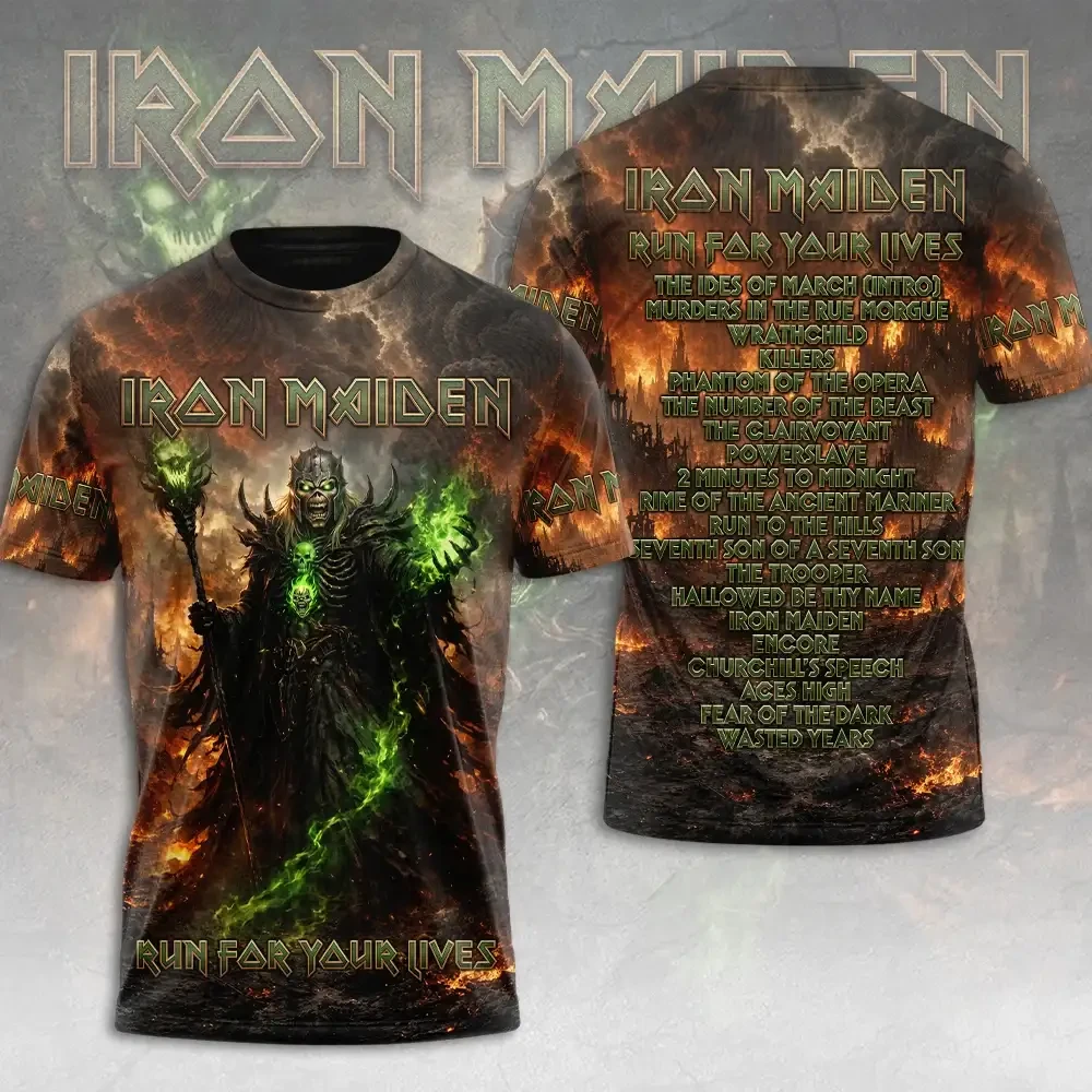 Iron Maiden Tour Merch 2026 Run For Your Lives World Tour T-Shirt Concert Outfit For Fans 1 - Unicasport Iron Maiden Tour Merch 2026 Run For Your Lives World Tour T-Shirt Concert Outfit For Fans