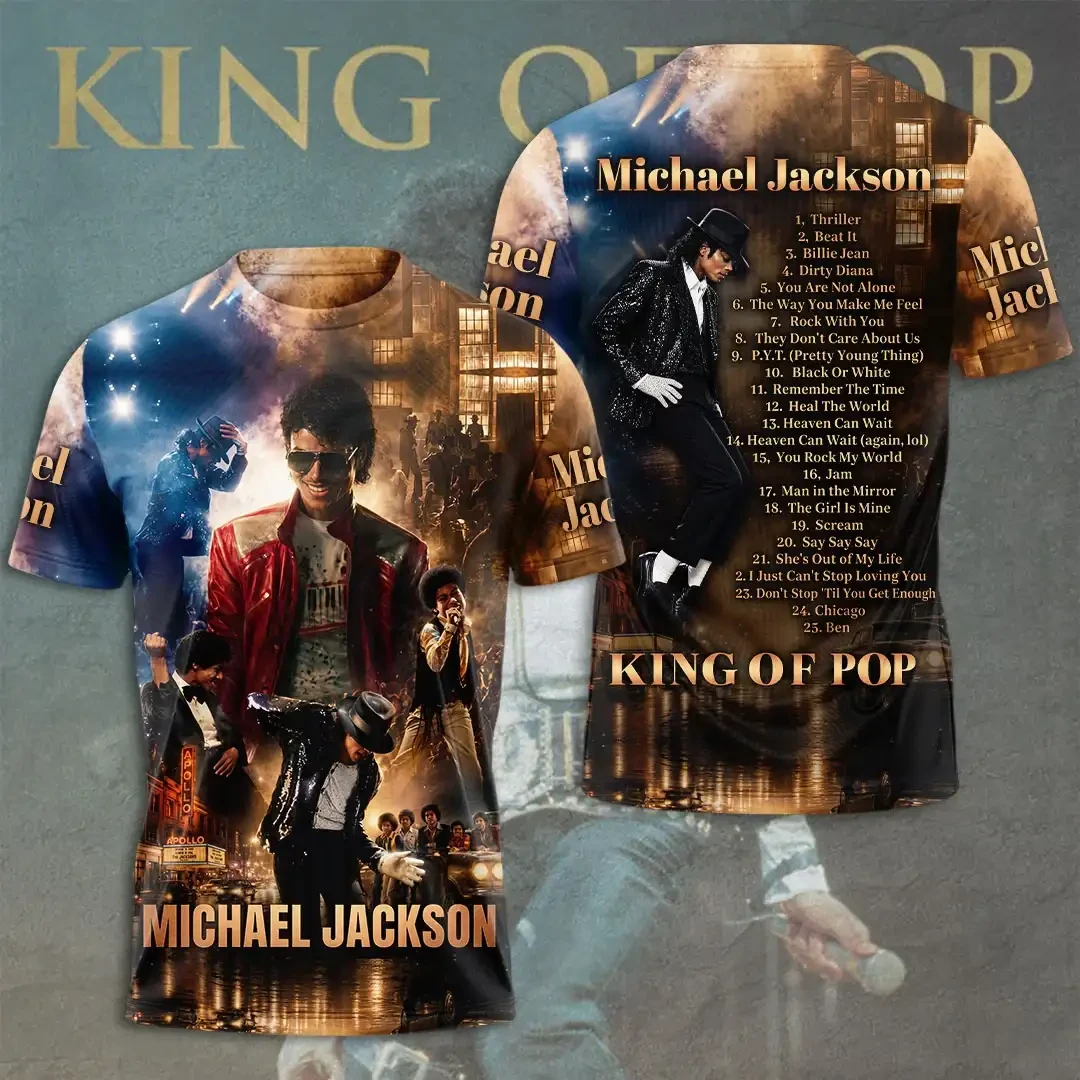 Michael Jackson Merch King Of Pop Tracklist T-Shirt Gift Ideas For Music Lovers