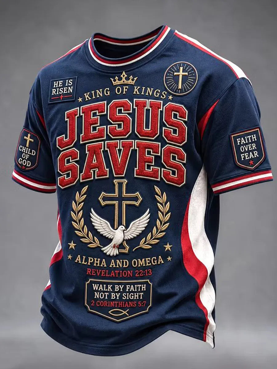 Jesus Saves King Of Kings T-Shirt Christian Inspired Clothing Religious Gifts For Dad 1 - Unicasport Jesus Saves King Of Kings T-Shirt Christian Inspired Clothing Religious Gifts For Dad