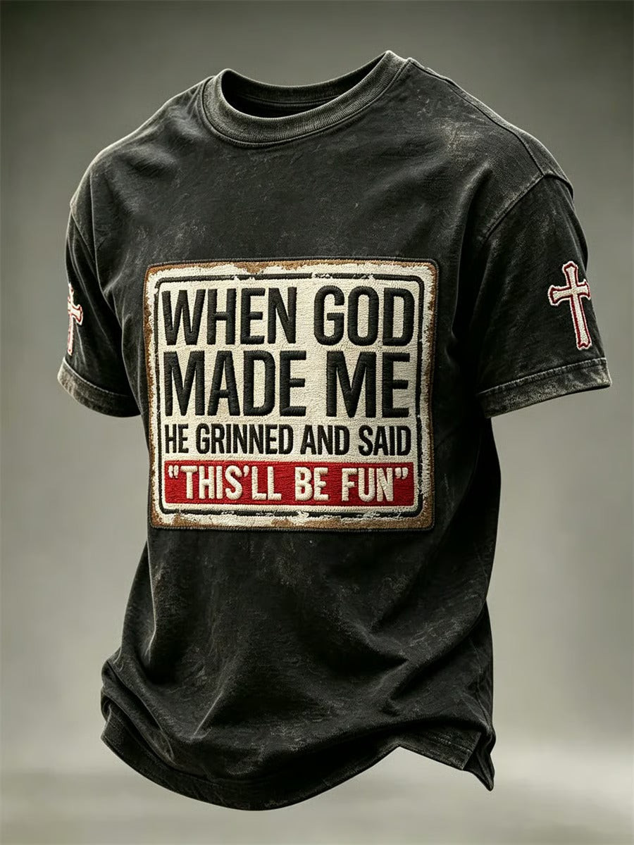 When God Made Me He Grinned T-Shirt Christian Themed Clothing Christian Gifts For Dad 1 - Unicasport When God Made Me He Grinned T-Shirt Christian Themed Clothing Christian Gifts For Dad