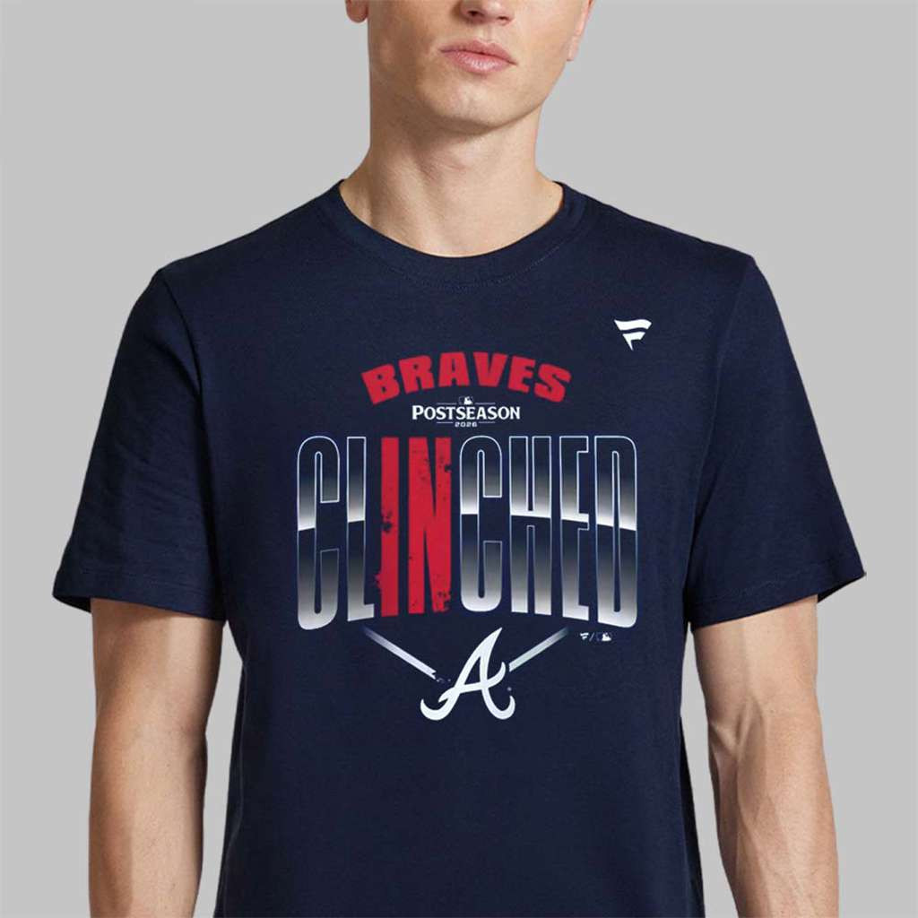 Atlanta Braves Merch 2026 Postseason Locker Room Clinched T-Shirt Cool Baseball Gifts