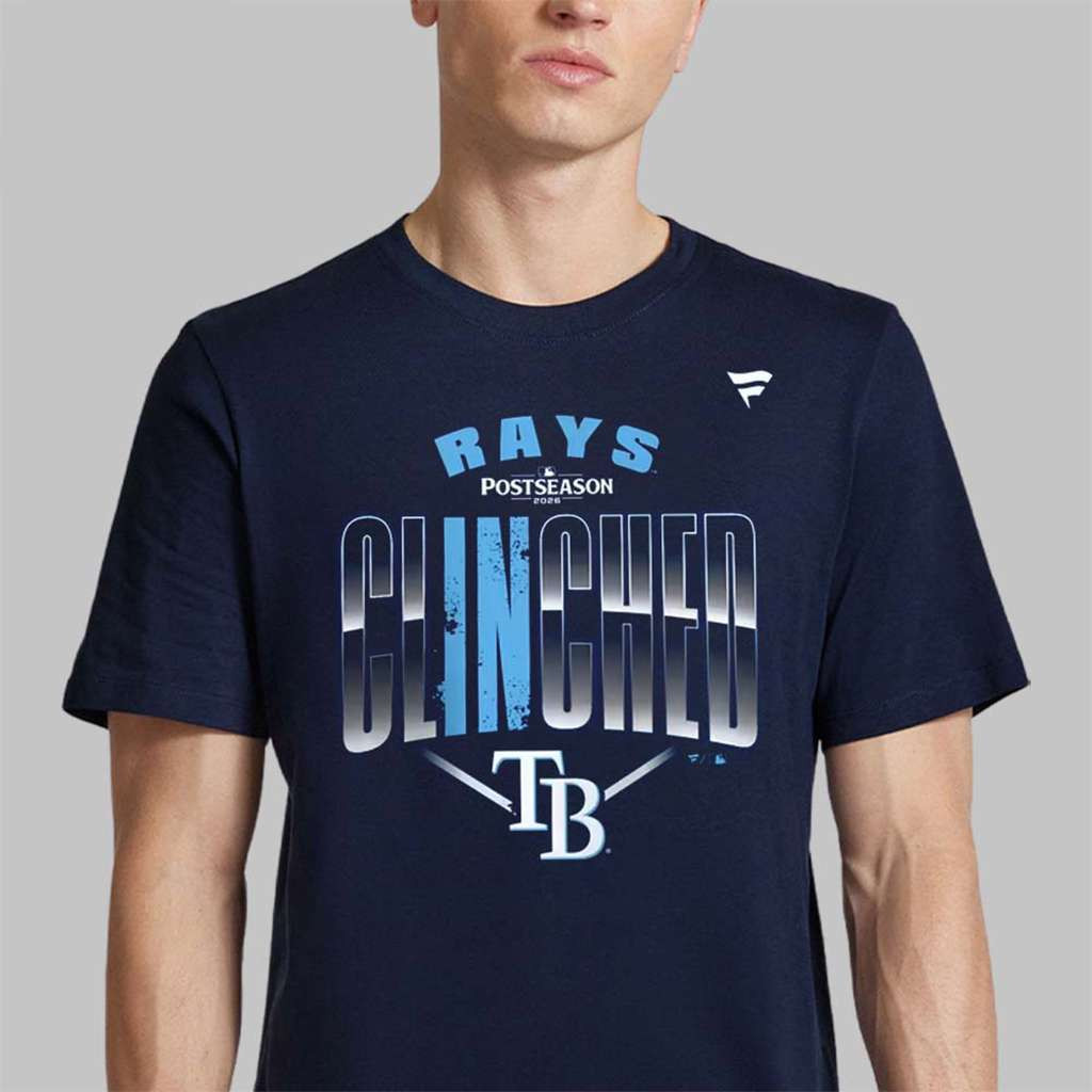 Tampa Bay Rays 2026 Postseason Locker Room Clinched T-Shirt TB Rays Merch Gifts For Fans 1 - Unicasport Tampa Bay Rays 2026 Postseason Locker Room Clinched T-Shirt TB Rays Merch Gifts For Fans