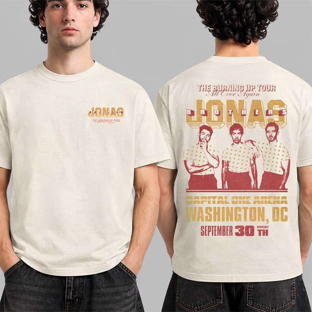 Jonas Brothers Washington DC Event T-Shirt 2026 The Burning Up Tour Tee Jonas Brothers Merch