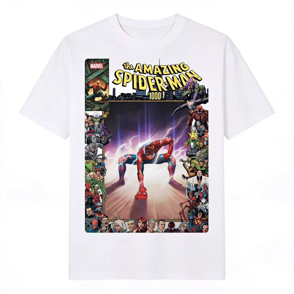 Marvel Spider Man Comic Book Cover Graphic T Shirt Spider Man Merch Gift For Superhero Fans 1 - Unicasport Marvel Spider Man Comic Book Cover Graphic T Shirt Spider Man Merch Gift For Superhero Fans