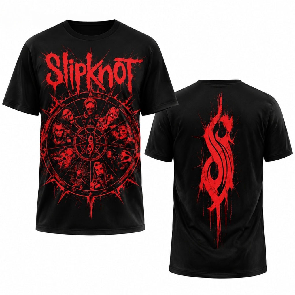 Slipknot Dark Legacy Stadium Tour 2026 Black T-Shirt Slipknot Merch Gift For Band Lovers 1 - Unicasport Slipknot Dark Legacy Stadium Tour 2026 Black T-Shirt Slipknot Merch Gift For Band Lovers