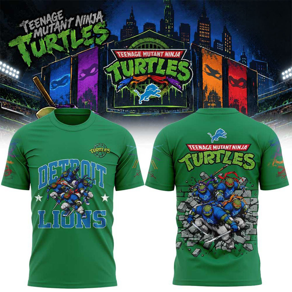 Detroit Lions Teenage Mutant Ninja Turtles 2026 Graphic T-Shirt Detroit Lions Merch Fan Gifts 1 - Unicasport Detroit Lions Teenage Mutant Ninja Turtles 2026 Graphic T-Shirt Detroit Lions Merch Fan Gifts