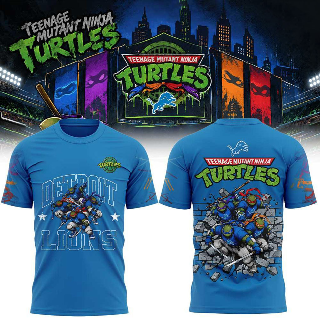 Detroit Lions Teenage Mutant Ninja Turtles 2026 T-Shirt Detroit Lions Merch Gifts For Fans 1 - Unicasport Detroit Lions Teenage Mutant Ninja Turtles 2026 T-Shirt Detroit Lions Merch Gifts For Fans