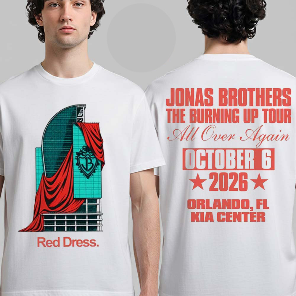 Jonas Brothers Merch The Burning Up Tour Orlando Red Dress Shirt Jonas Brothers Concert Attire 1 - Unicasport Jonas Brothers Merch The Burning Up Tour Orlando Red Dress Shirt Jonas Brothers Concert Attire