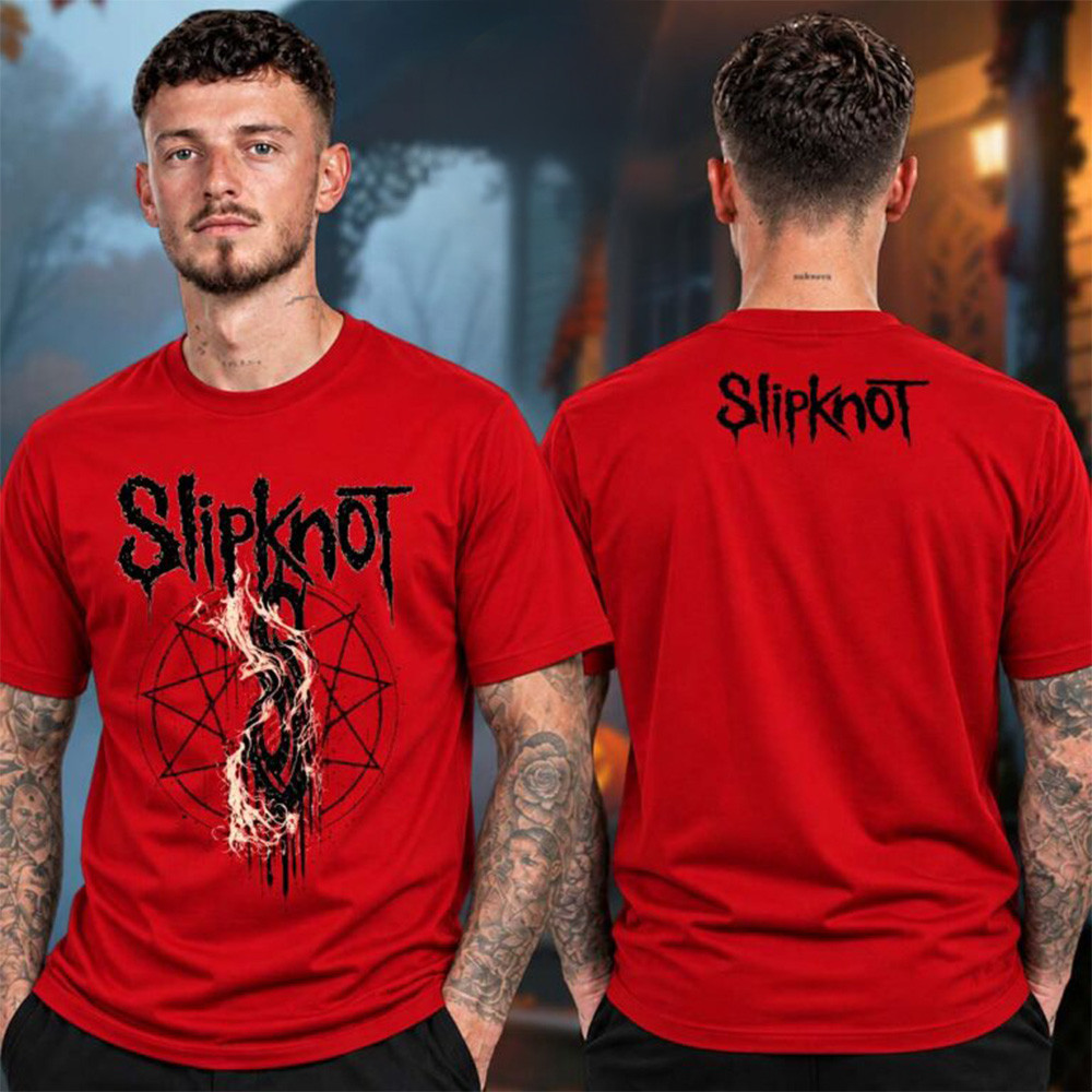 Slipknot Merch London Event Wembley Stadium Burning Red Shirt Slipknot Concert Apparel 1 - Unicasport Slipknot Merch London Event Wembley Stadium Burning Red Shirt Slipknot Concert Apparel