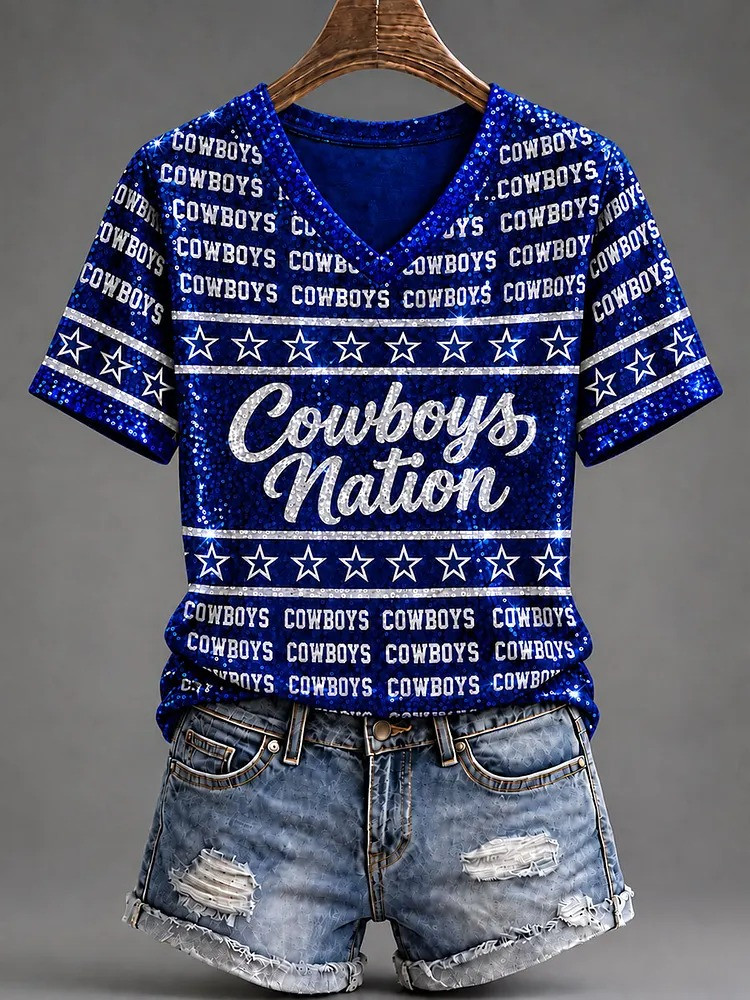 Dallas Cowboys Merch Dallas Cowboys Nation V-Neck Shirt Best Game Day Gift Ideas 1 - Unicasport Dallas Cowboys Merch Dallas Cowboys Nation V-Neck Shirt Best Game Day Gift Ideas