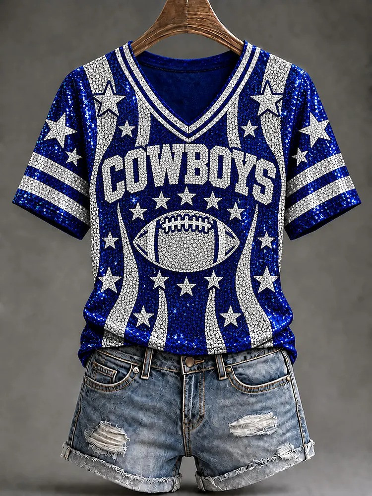 Dallas Cowboys Merch Dallas Cowboys V-Neck Shirt Great Game Day Gift For Football Lover 1 - Unicasport Dallas Cowboys Merch Dallas Cowboys V-Neck Shirt Great Game Day Gift For Football Lover