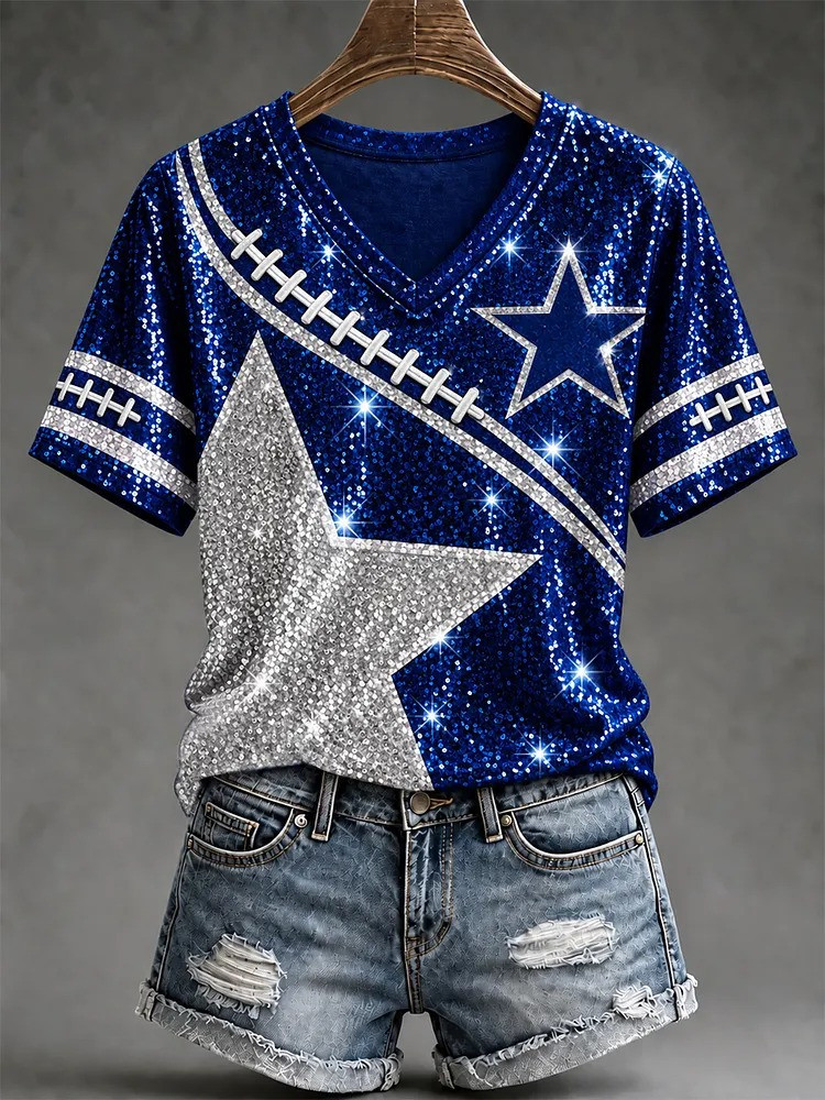 Dallas Cowboys Merch Dallas Football Star Blue V-Neck Shirt Holiday Gift Ideas For Bestie 1 - Unicasport Dallas Cowboys Merch Dallas Football Star Blue V-Neck Shirt Holiday Gift Ideas For Bestie