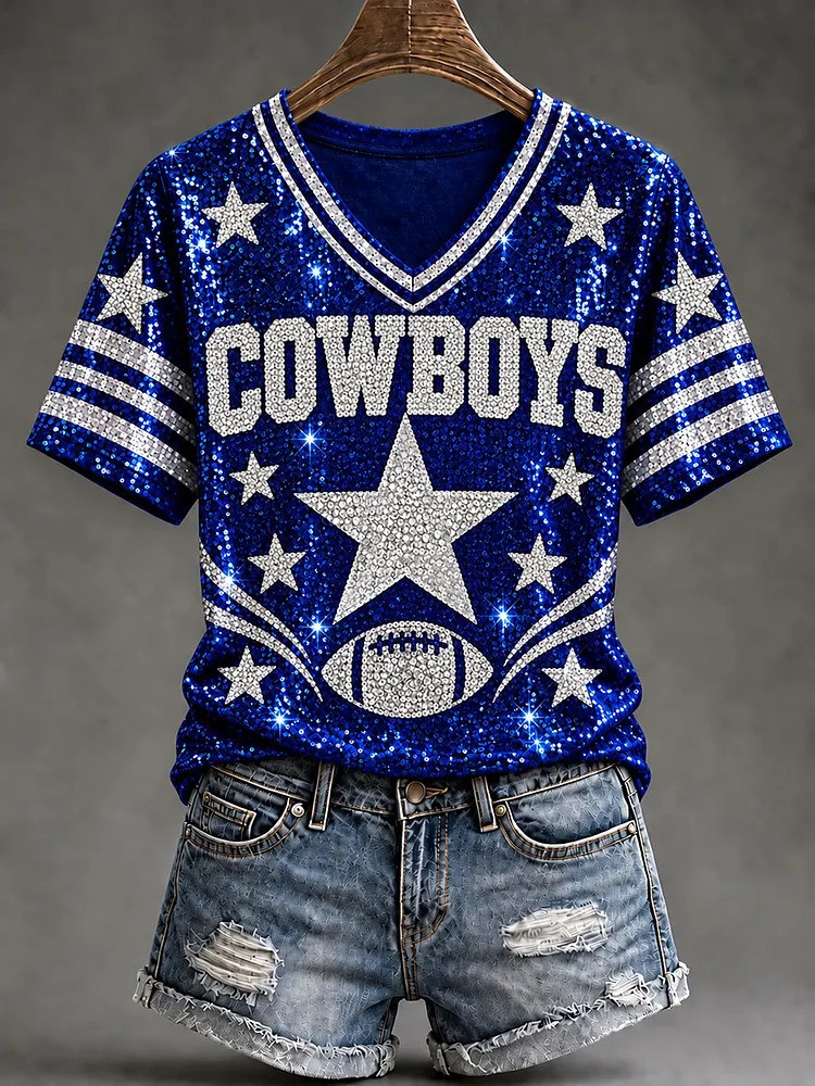 Dallas Cowboys Merch Dallas Football Star V-Neck Shirt Holiday Gift For Football Lover 1 - Unicasport Dallas Cowboys Merch Dallas Football Star V-Neck Shirt Holiday Gift For Football Lover