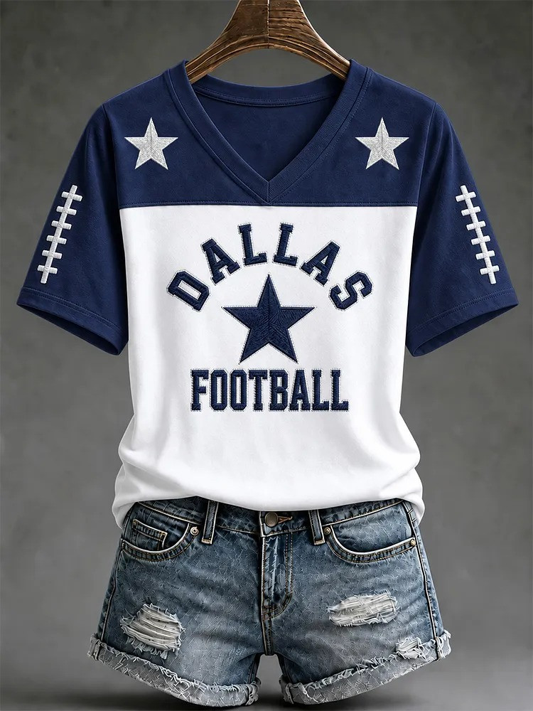 Dallas Cowboys Merch Dallas Football V-Neck Shirt Game Day Gift For Friends 1 - Unicasport Dallas Cowboys Merch Dallas Football V-Neck Shirt Game Day Gift For Friends