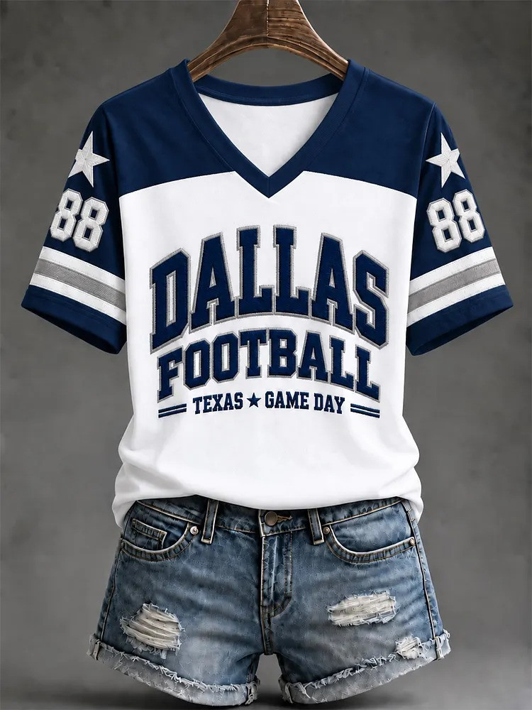 Dallas Cowboys Merch Dallas Football V-Neck Shirt Gift For Friends 1 - Unicasport Dallas Cowboys Merch Dallas Football V-Neck Shirt Gift For Friends