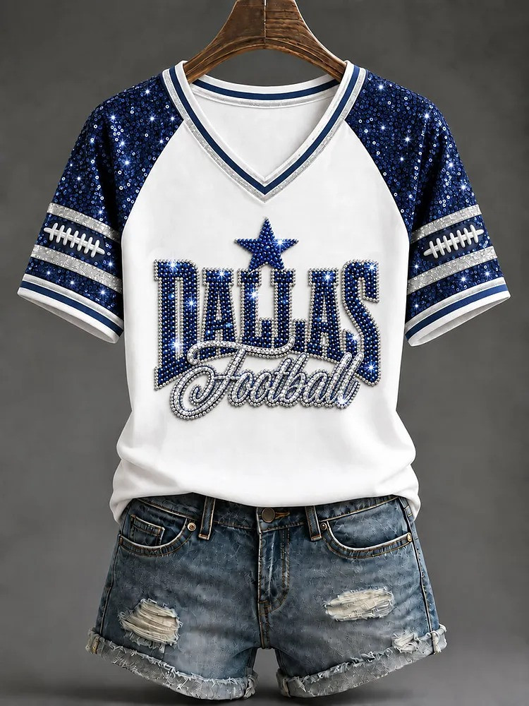 Dallas Cowboys Merch Dallas Football V-Neck Shirt Gift For Girlfriends 1 - Unicasport Dallas Cowboys Merch Dallas Football V-Neck Shirt Gift For Girlfriends