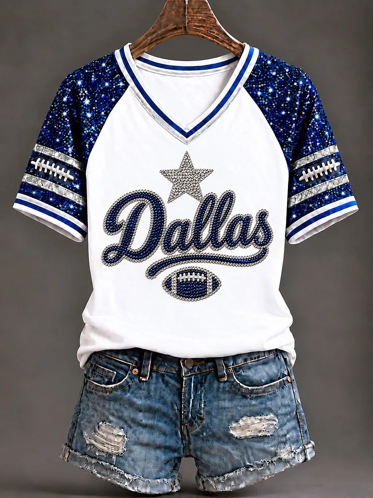 Dallas Cowboys Merch Dallas Football V-Neck Shirt Great Game Day Gift For Football Lover 1 - Unicasport Dallas Cowboys Merch Dallas Football V-Neck Shirt Great Game Day Gift For Football Lover