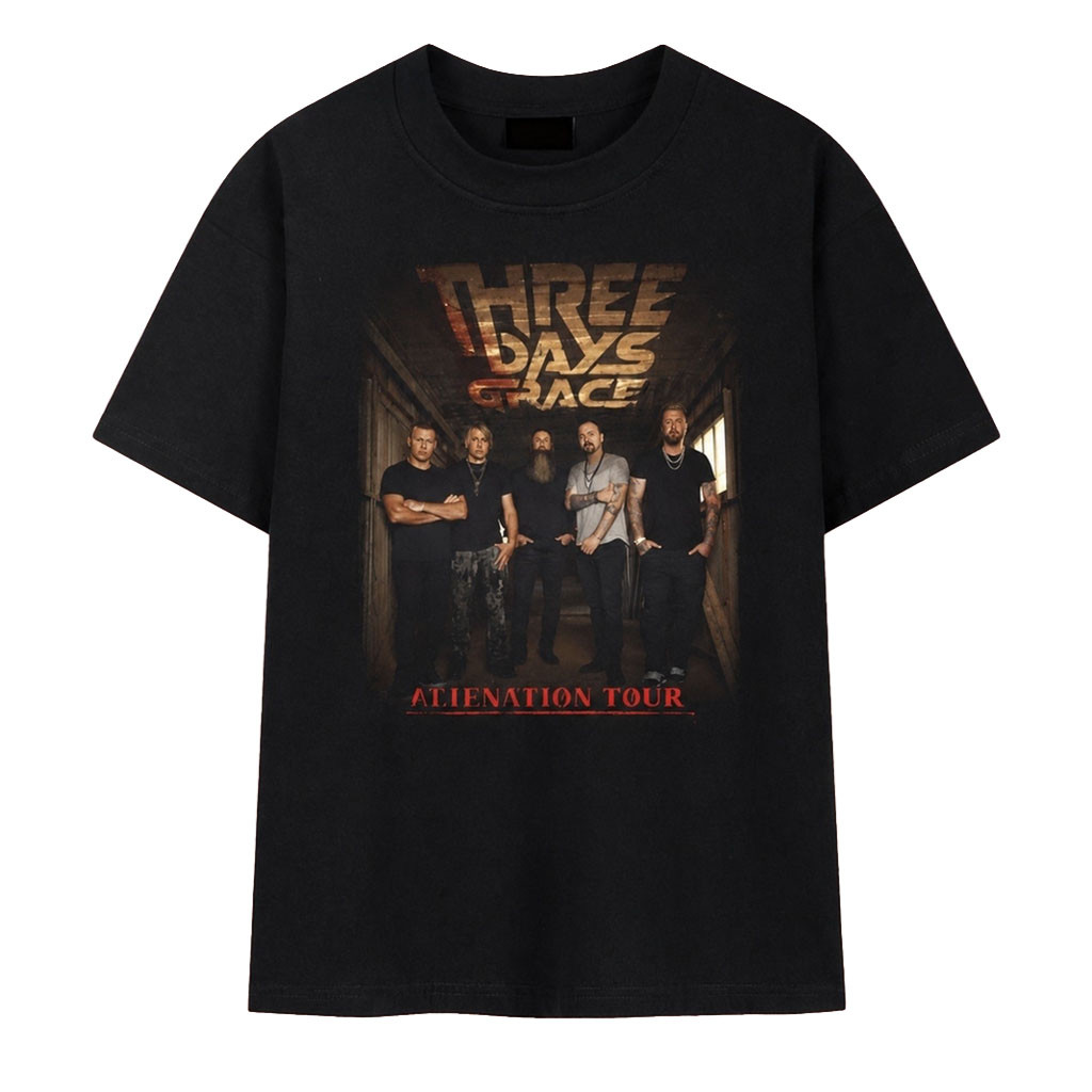 Three Days Grace Stencil Block Logo Alienation Tour T-Shirt Three Days Grace Merch Fan Gifts 1 - Unicasport Three Days Grace Stencil Block Logo Alienation Tour T-Shirt Three Days Grace Merch Fan Gifts