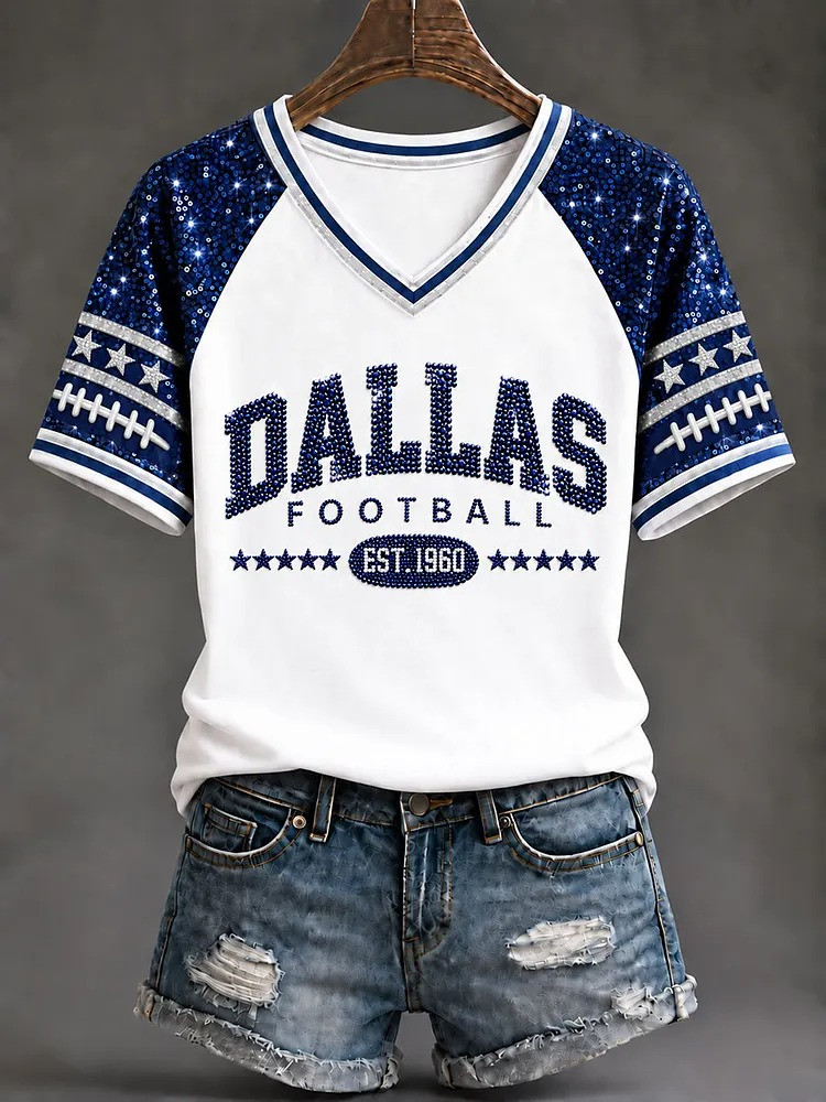 Dallas Cowboys Merch Dallas Football V-Neck Shirt Perfect Gift For Fans 1 - Unicasport Dallas Cowboys Merch Dallas Football V-Neck Shirt Perfect Gift For Fans