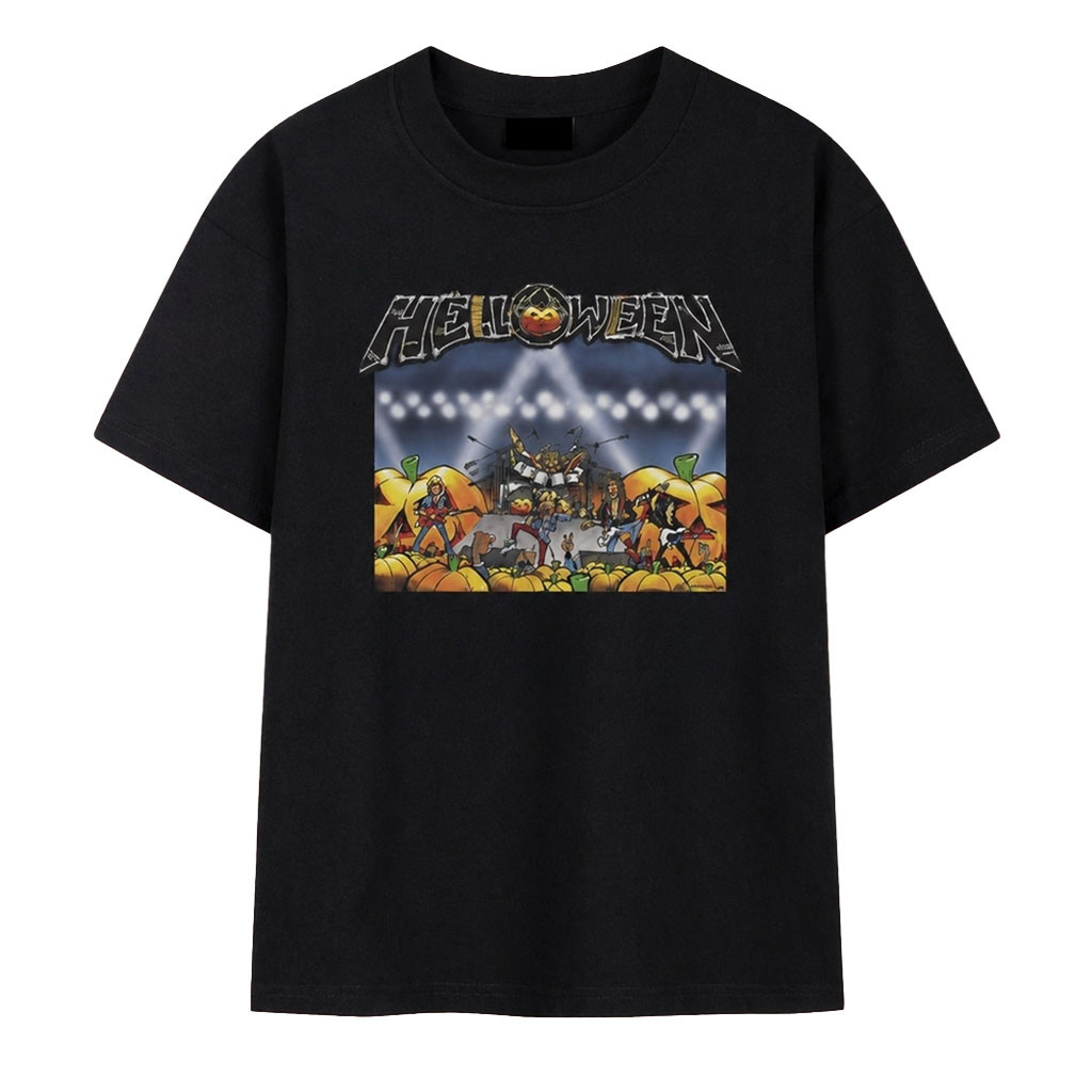 Helloween Live Stage Concert Cartoon Band Artwork T-Shirt Helloween Merch Gift For Fans 1 - Unicasport Helloween Live Stage Concert Cartoon Band Artwork T-Shirt Helloween Merch Gift For Fans