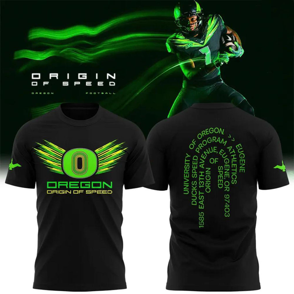 Oregon Ducks Origin Of Speed 2026 T-Shirt Game Day Tee Oregon Ducks Merch Football Fan Gear 1 - Unicasport Oregon Ducks Origin Of Speed 2026 T-Shirt Game Day Tee Oregon Ducks Merch Football Fan Gear
