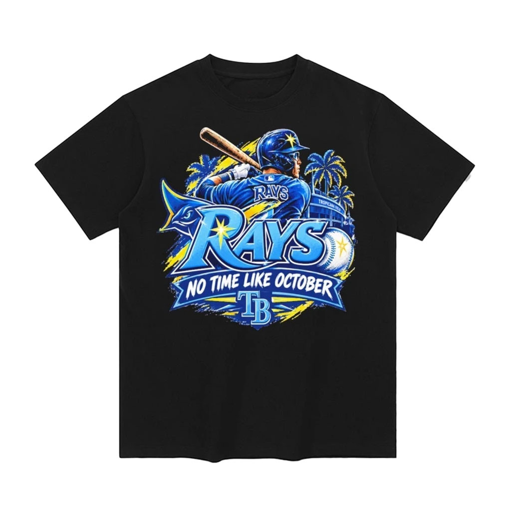 Tampa Bay Rays No Time Like October Postseason T-Shirt Rays Merch Best Gift For Baseball Fans 1 - Unicasport Tampa Bay Rays No Time Like October Postseason T-Shirt Rays Merch Best Gift For Baseball Fans