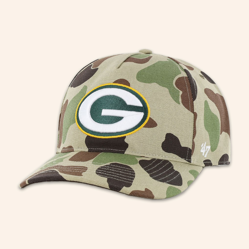 Green Bay Packers Merch X 47 Hat Duck Camo Hat NFL Teams Baseball Cap Gifts For Cheeseheads 1 - Unicasport Green Bay Packers Merch X 47 Hat Duck Camo Hat NFL Teams Baseball Cap Gifts For Cheeseheads