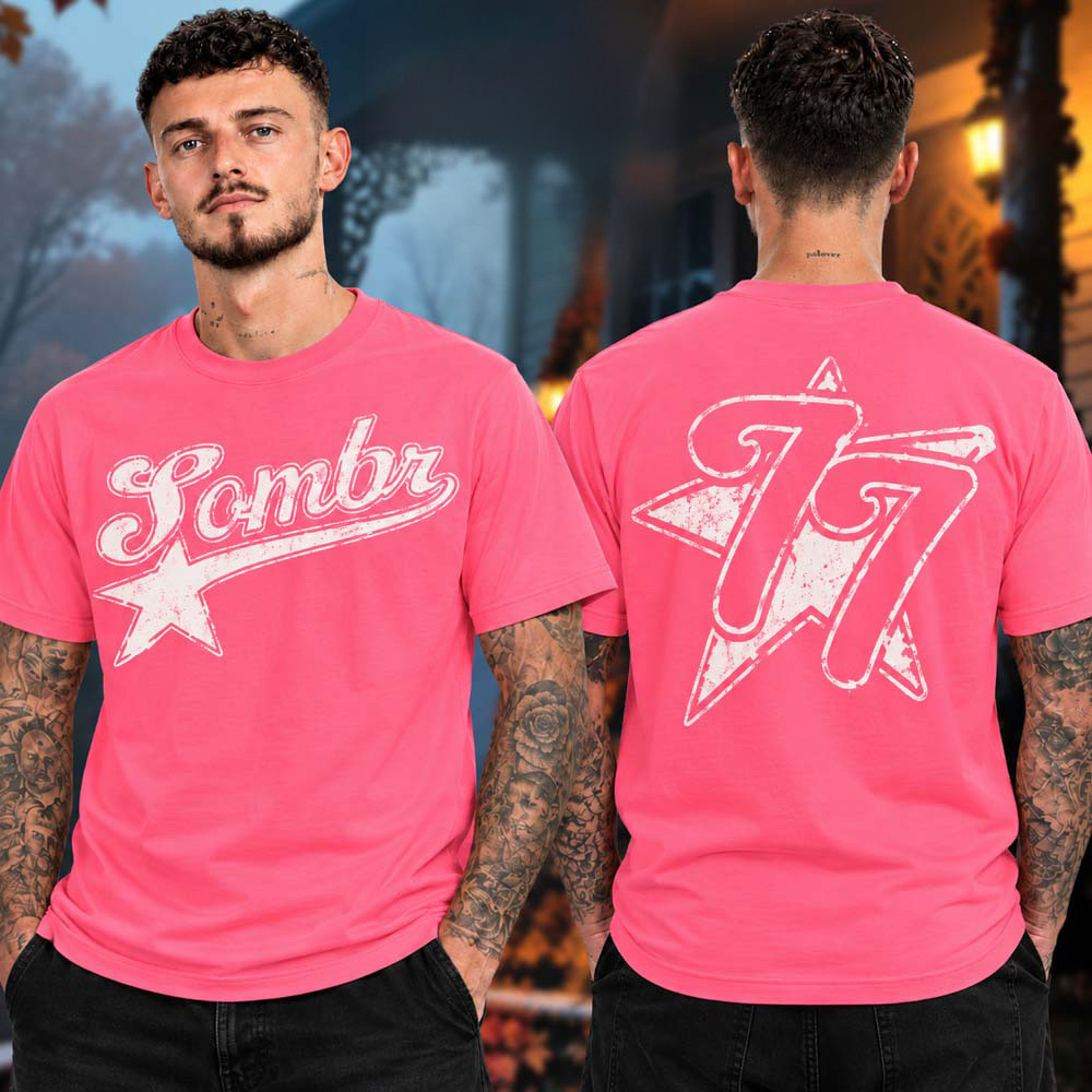Sombr Merch You Are The Reason Tour Pink 77 Shirt Sombr Concert Clothes Gifts For Him