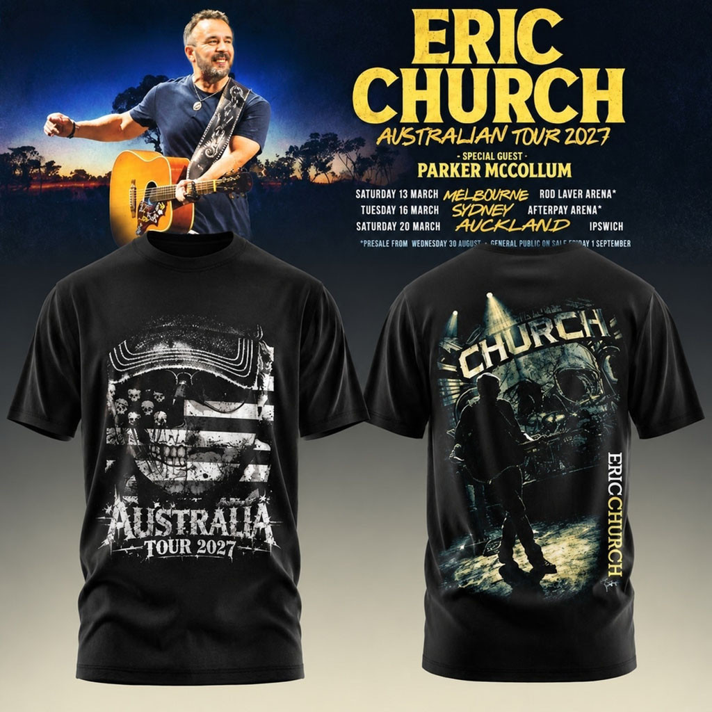 Eric Church Australian Tour 2027 T-Shirt Eric Church Merch Best Gifts For Music Lovers 1 - Unicasport Eric Church Australian Tour 2027 T-Shirt Eric Church Merch Best Gifts For Music Lovers