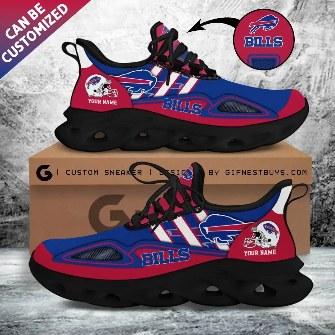 Personalized Buffalo Bills Sneakers Game Day Shoes Buffalo Bills Merch Football Themed Gifts