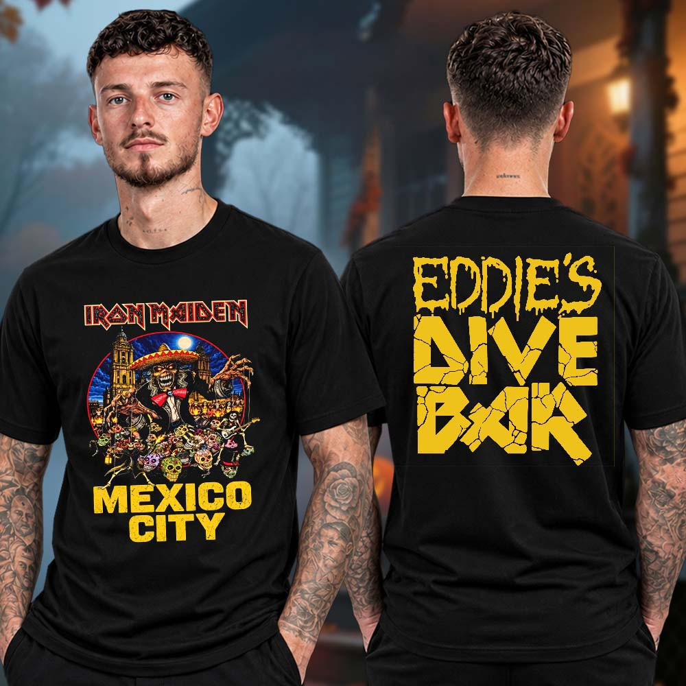 Iron Maiden Merch Mexico City 2026 Eddie Dive Bar T-Shirt Gift For Heavy Metal Lover 1 - Unicasport Iron Maiden Merch Mexico City 2026 Eddie Dive Bar T-Shirt Gift For Heavy Metal Lover