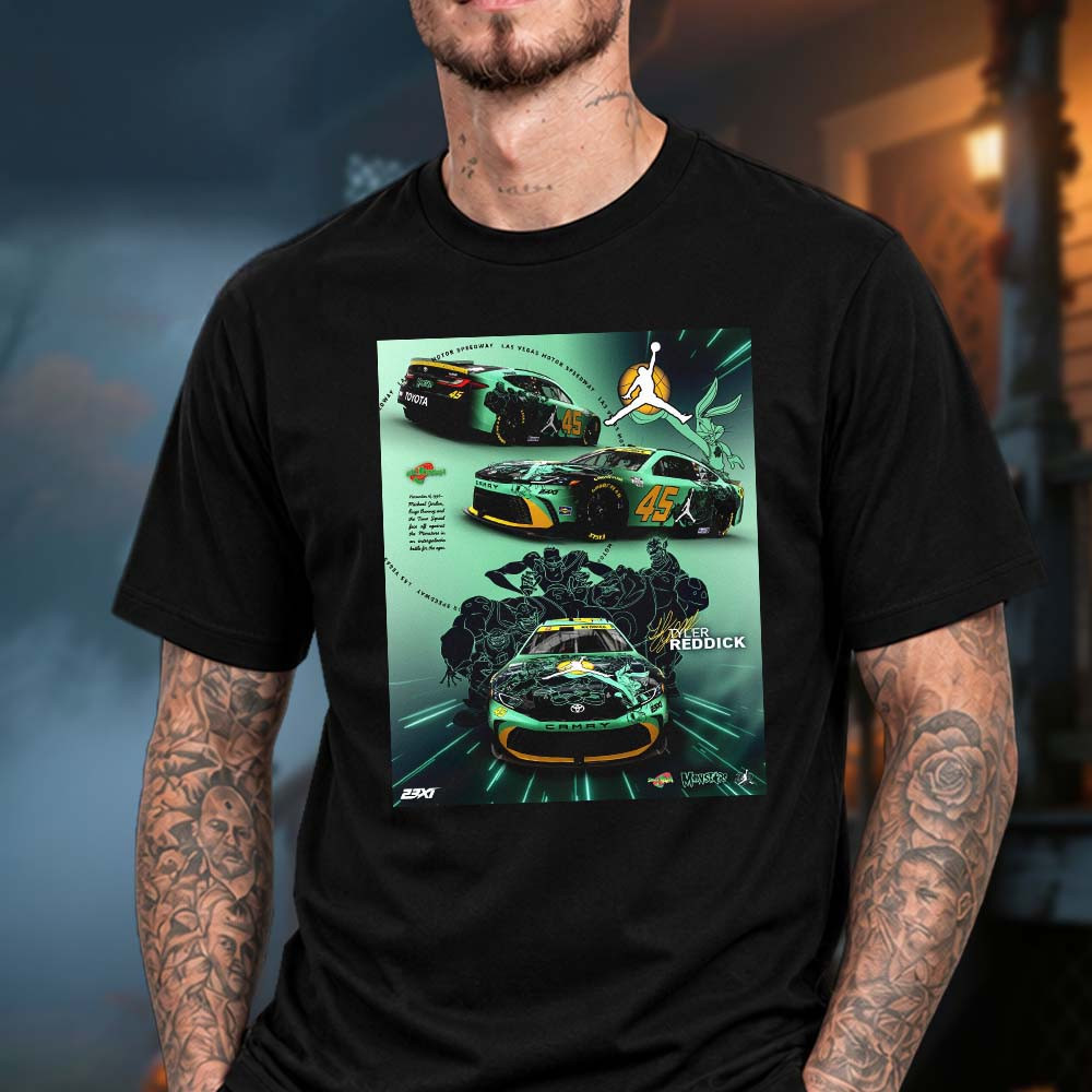 Tyler Reddick Jordan 45 Monstars Camry Las Vegas Racing Unisex T-Shirt 1 - Unicasport Tyler Reddick Jordan 45 Monstars Camry Las Vegas Racing Unisex T-Shirt