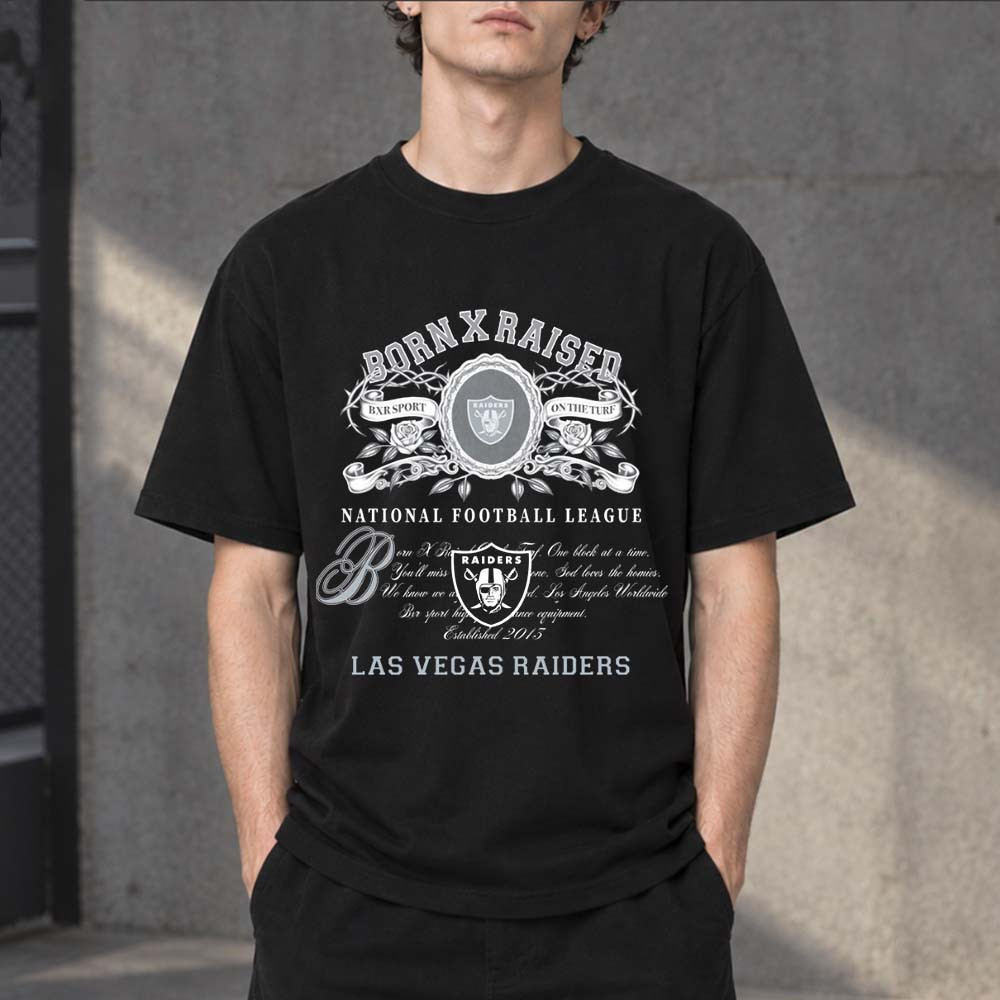 BornxRaised Merch x National Football League LV Raiders T-Shirt Football Fans Gear 1 - Unicasport BornxRaised Merch x National Football League LV Raiders T-Shirt Football Fans Gear