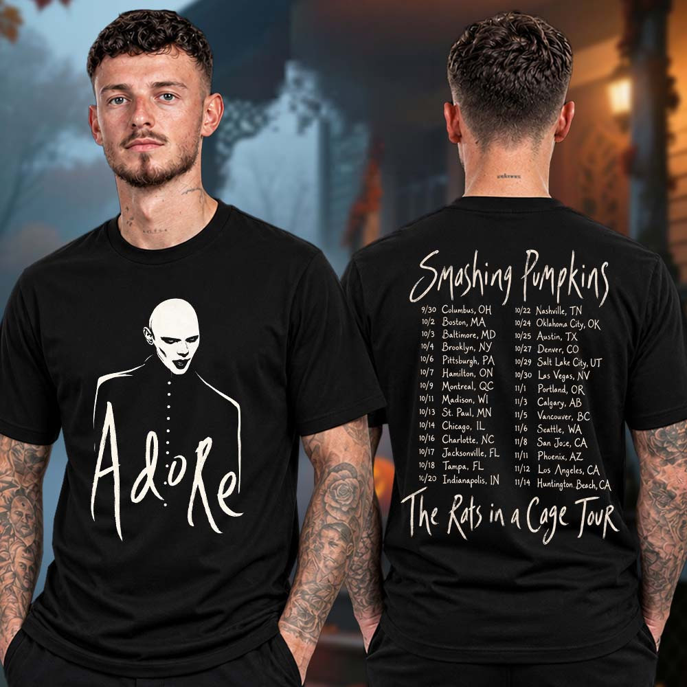 The Smashing Pumpkins Merch The Rast In A Cage Tour 2026 Adore Tour T-Shirt Gift For Alternative Rock Fans 1 - Unicasport The Smashing Pumpkins Merch The Rast In A Cage Tour 2026 Adore Tour T-Shirt Gift For Alternative Rock Fans