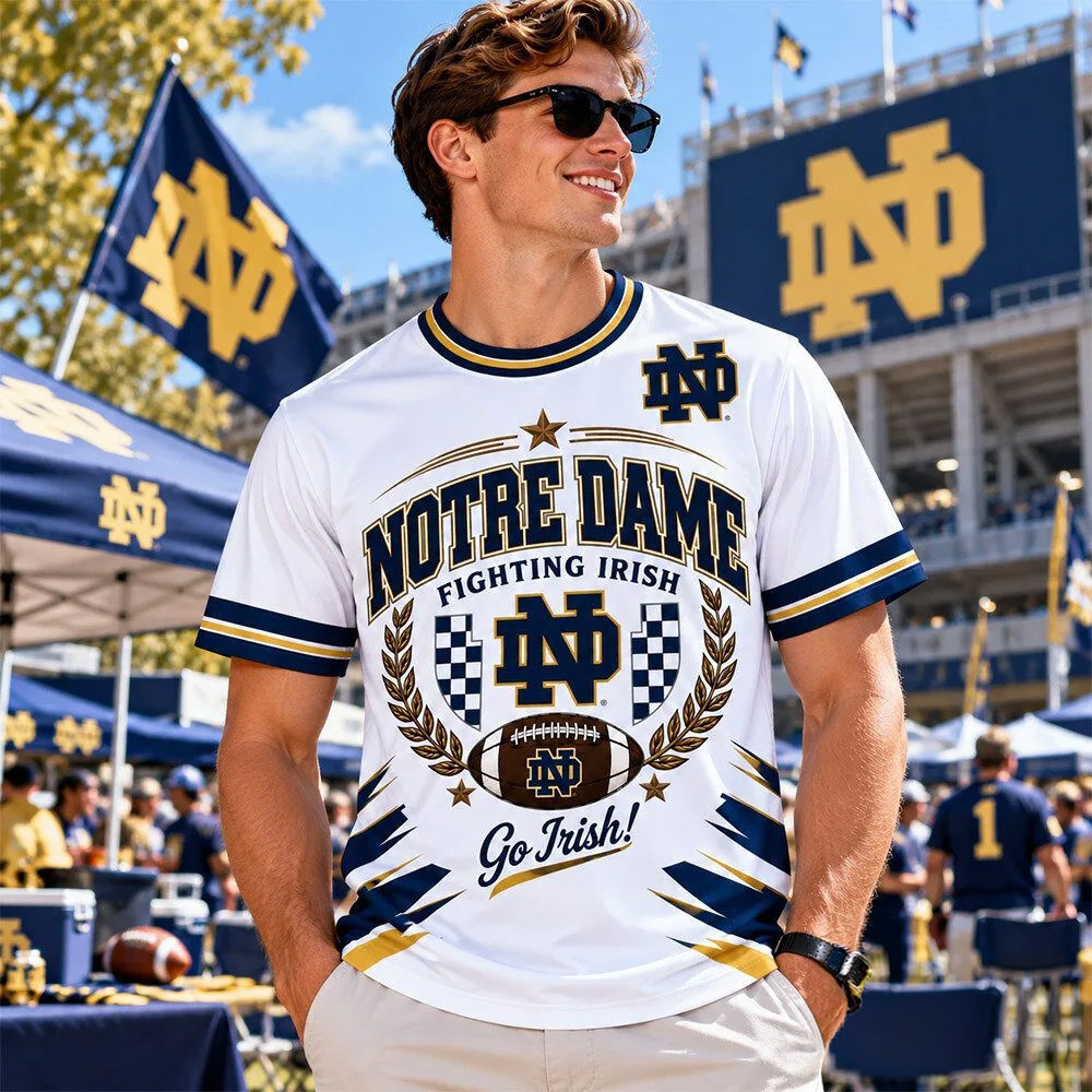 Notre Dame Fighting Irish Merch Go Irish Football Concept Shirt NCAA Football Apparel 1 - Unicasport Notre Dame Fighting Irish Merch Go Irish Football Concept Shirt NCAA Football Apparel