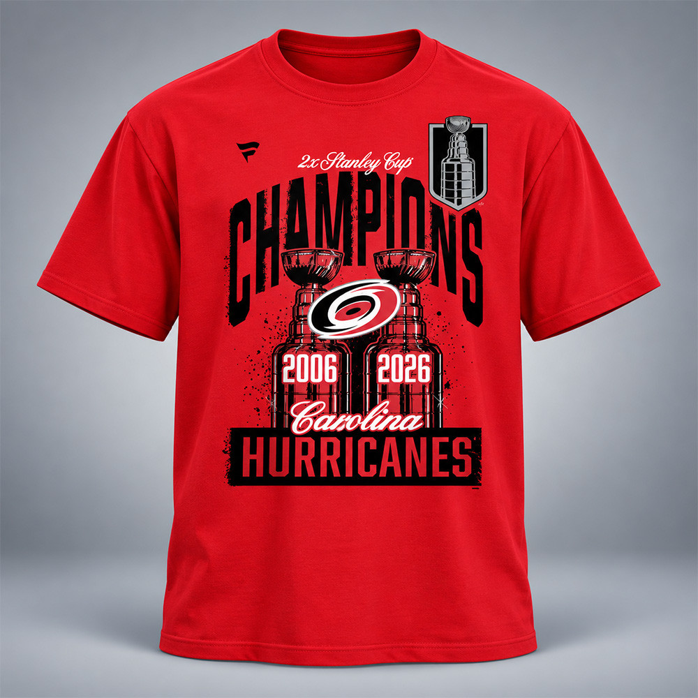 Carolina Hurricanes Merch Earned Raised Two Time Champions Shirt Hurricanes Hockey Apparel 1 - Unicasport Carolina Hurricanes Merch Earned Raised Two Time Champions Shirt Hurricanes Hockey Apparel